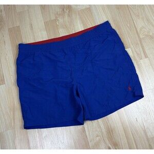 Vintage 90s Polo Ralph Lauren Swim Trunks / Blue/Red / Size Large
